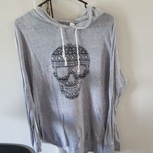 Grey Skull Hoodie